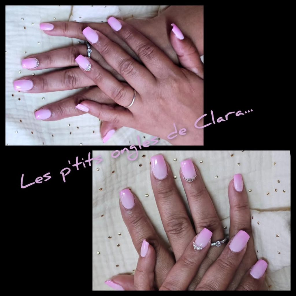 Ongles mains pose américaine babycolor