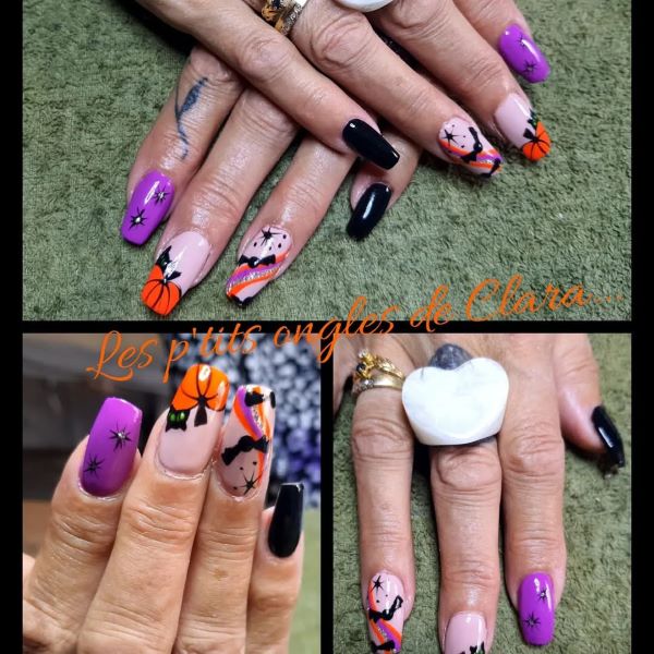 Les Ongles par Clara 4 ONGLES MAINS PARME FANTAISIE